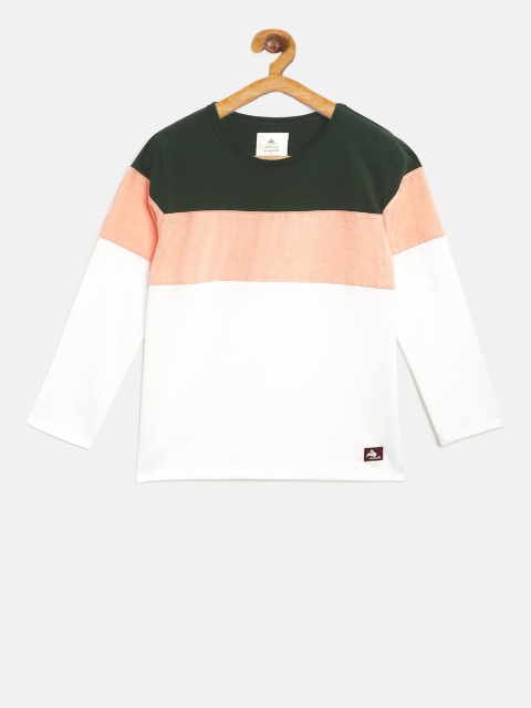 

Cherry Crumble Unisex Kids Multicoloured Colourblocked Round Neck T-shirt, Multi