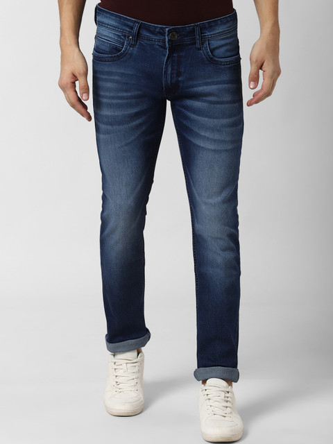 

Peter England Casuals Men Navy Blue Skinny Fit Mid-Rise Clean Look Stretchable Jeans