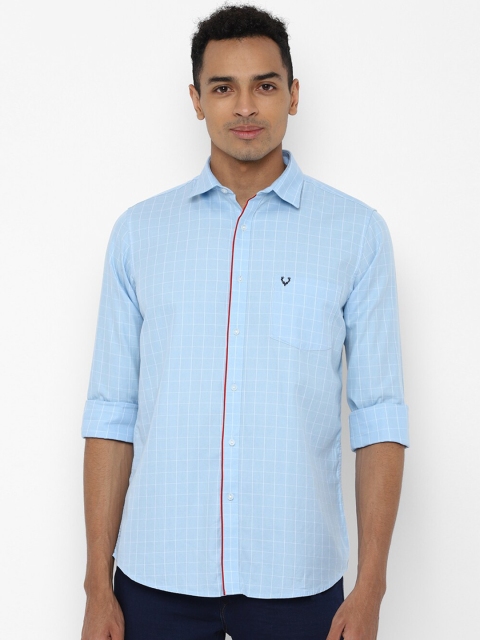 

Allen Solly Men Blue Slim Fit Checked Casual Shirt