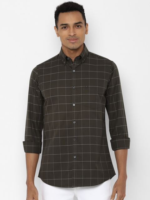 

Allen Solly Men Charcoal Slim Fit Checked Casual Shirt
