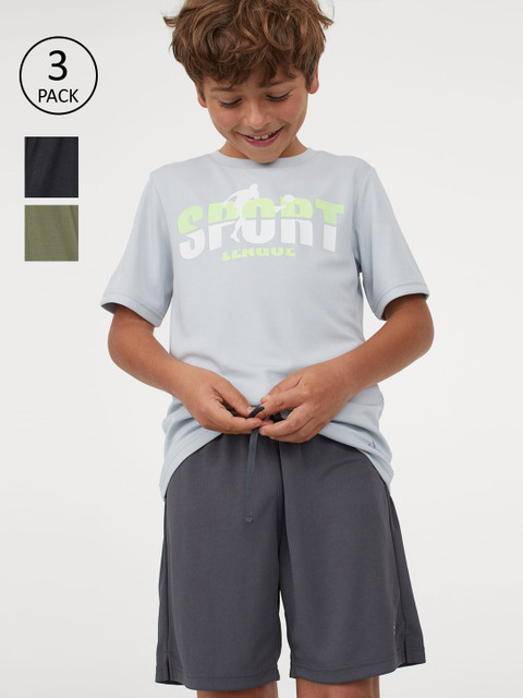 

H&M Boys 3-Pack Sports Shorts, Grey