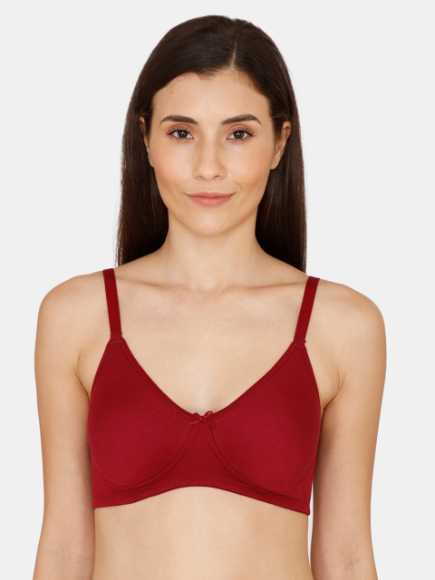 

Zivame Women Maroon Solid Non-Padded Wireless Everyday Bra ZI10J5FASHAMMGN