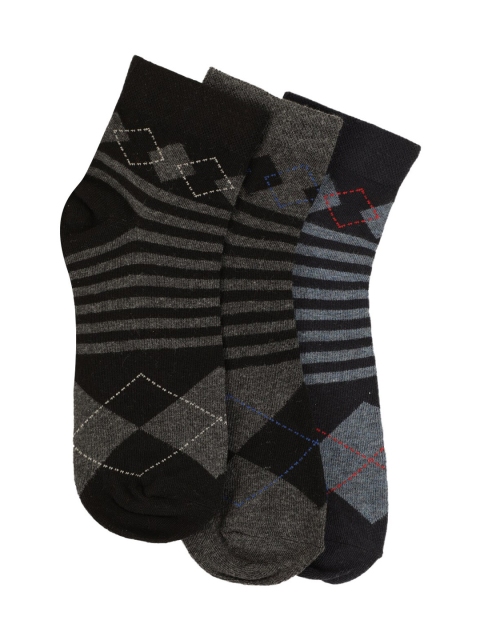 

Alvaro Castagnino Men Pack Of 3 Assorted Ankle-Length Socks, Grey