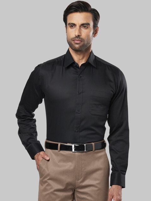 

Raymond Men Black Regular Fit Self Design Formal Shirt