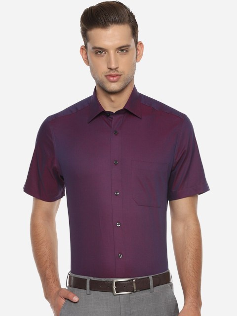

Louis Philippe Men Purple Regular Fit Solid Casual Shirt