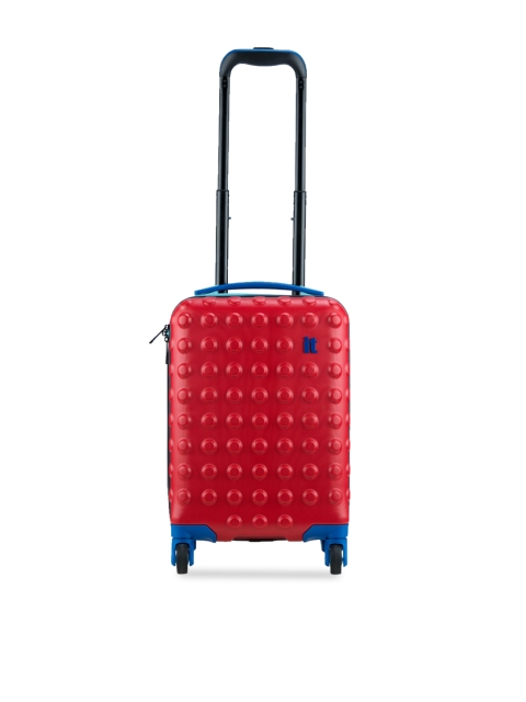 

IT luggage Kids Red Textured Cabin Trolley Bag