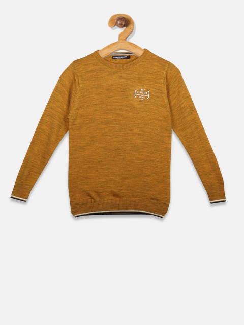 

Monte Carlo Boys Mustard Yellow Solid Pullover Sweater