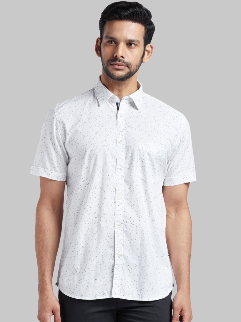 

Parx Men Blue Slim Fit Printed Casual Shirt