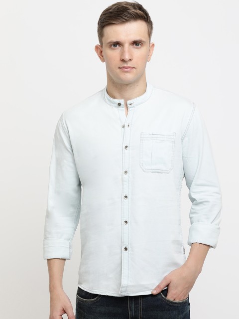 

Pepe Jeans Men Blue Regular Fit Solid Casual Shirt