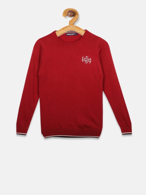 

Monte Carlo Boys Maroon Solid Pullover Sweater