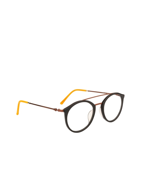 

Ted Smith Unisex Brown & Black Solid Full-Rim Round Frames
