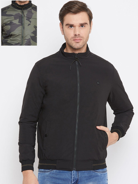 

Okane Men Black & Green Reversible Padded Jacket