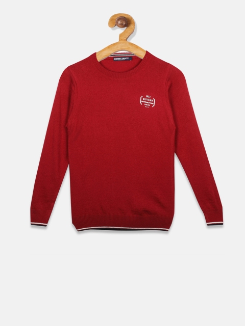 

Monte Carlo Boys Maroon Solid Pullover Sweater