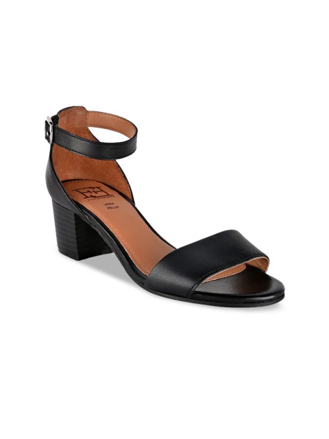 

Hydes N Hues Women Black Solid Leather Block Heels