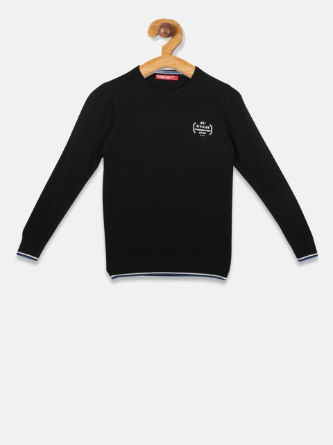 

Monte Carlo Boys Black Solid Pullover Sweater