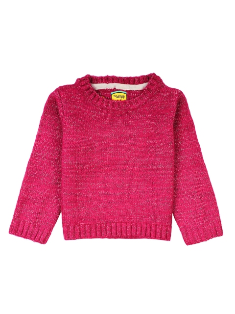 

Lil Lollipop Infant Girls Pink Solid Pullover Sweater