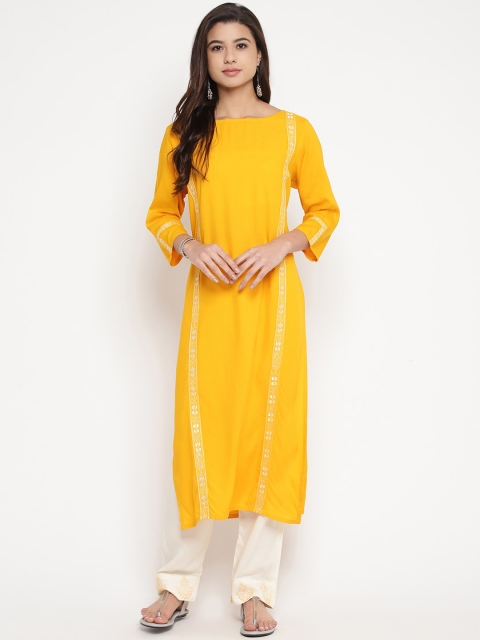 

Prakhya Women Yellow Solid Top with Trousers