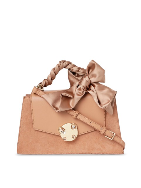 

CHARLES & KEITH Beige Solid Satchel