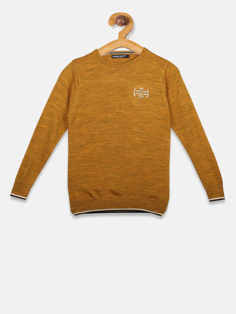 

Monte Carlo Boys Mustard Yellow Solid Pullover Sweater