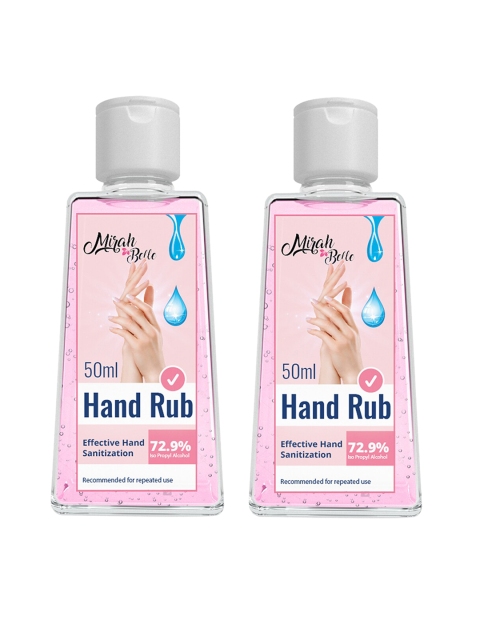 

Mirah Belle Pack of 2 Pink Hand Rub Sanitizer Gel 100 ml