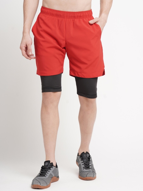 

Cultsport Men Red Solid Classic Workout Shorts