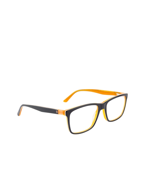 

Ted Smith Unisex Black & Yellow Solid Full Rim Wayfarer Frames