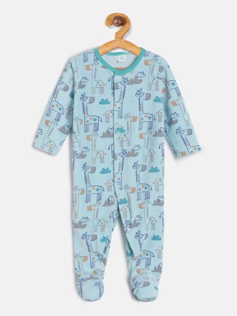 

MINI KLUB Infant Boys Blue & Grey Printed Sleepsuit