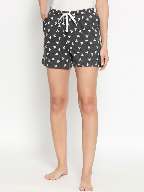 

Dreamz by Pantaloons Women Grey Printed Lounge Shorts
