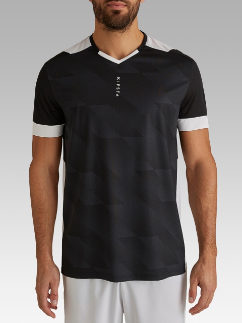 

Kipsta By Decathlon Men Black Printed Football Jersey F500