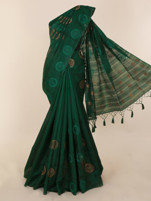 

Pothys Green Checked Saree