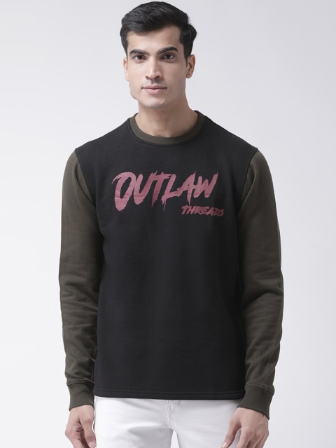 

Club York Men Olive Green Printed Sweatshirt