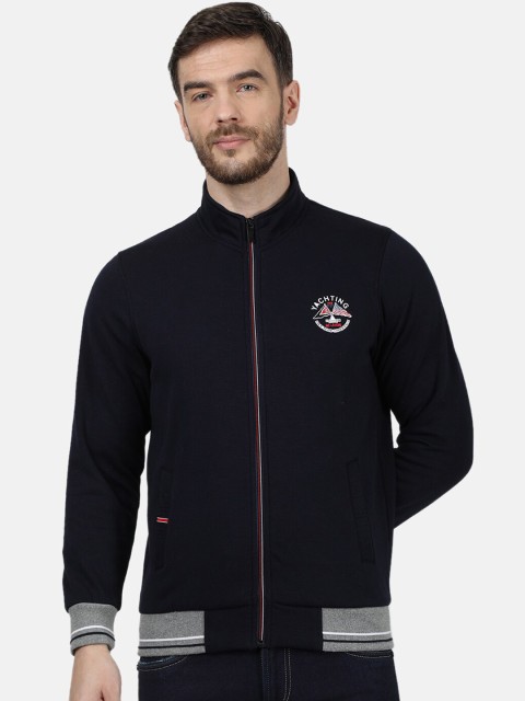

Monte Carlo Men Navy Blue Solid Cotton Sweatshirt
