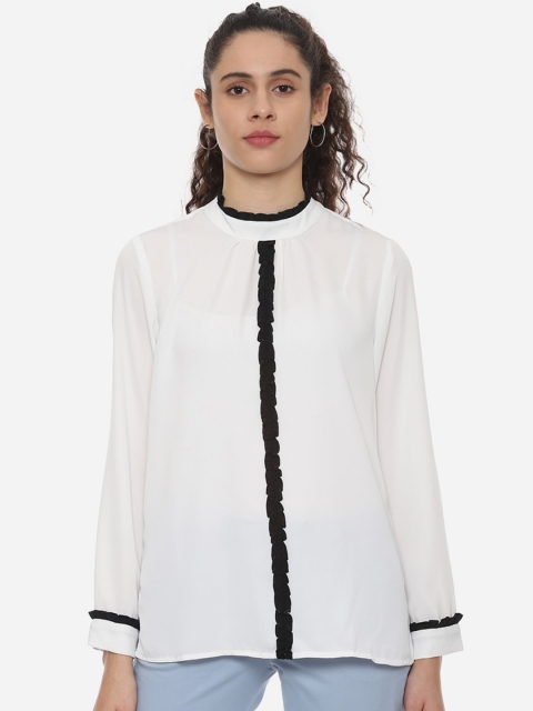 

Van Heusen Woman White Solid Top