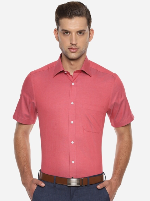 

Louis Philippe Men Pink Regular Fit Solid Casual Shirt