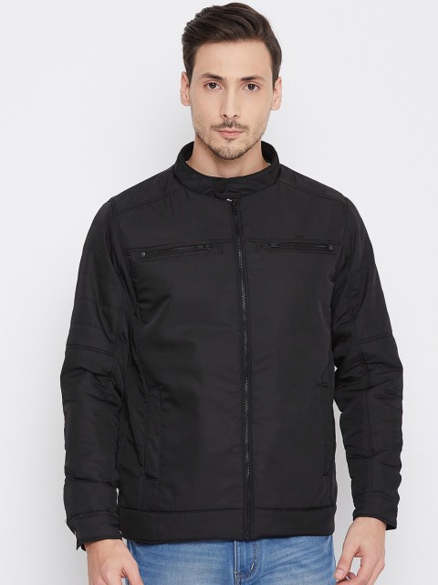 

Okane Men Black Solid Padded Jacket