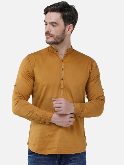 

COLVYNHARRIS JEANS Men Mustard Slim Fit Solid Casual Shirt