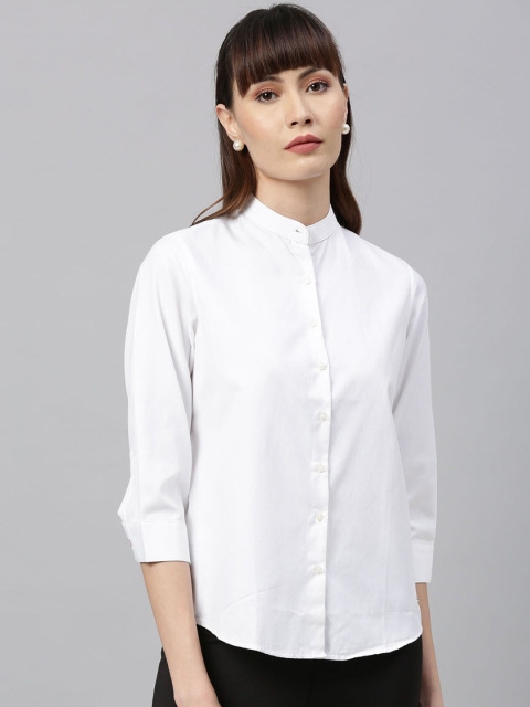 

Park Avenue Woman White Regular Fit Solid Formal Shirt