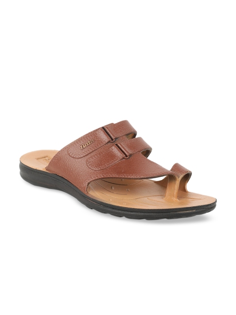 

Sandak by Bata Men Brown One-Toed Solid Comfort Sandals