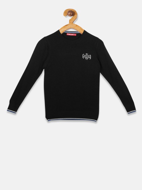 

Monte Carlo Boys Black Solid Pullover Sweater