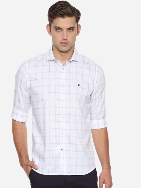 

Louis Philippe Sport Men White Slim Fit Checked Cotton Casual Shirt