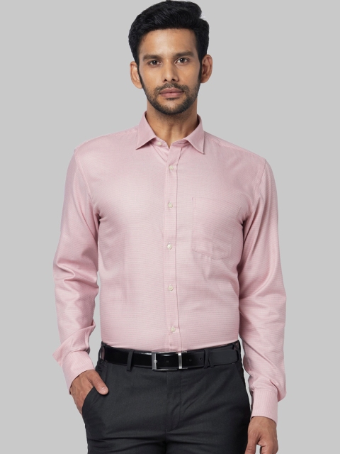 

Park Avenue Men Red Slim Fit Self Design Formal Shirt