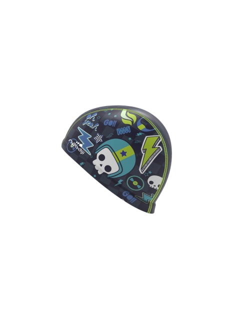 

Nabaiji By Decathlon Unisex Navy Blue & White Printed Silicone Mesh Swim Cap