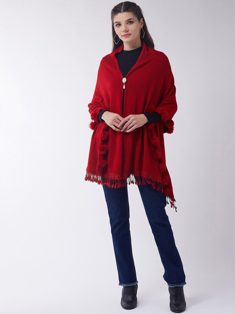 

InWeave Women Red Solid Front-Open Sweater