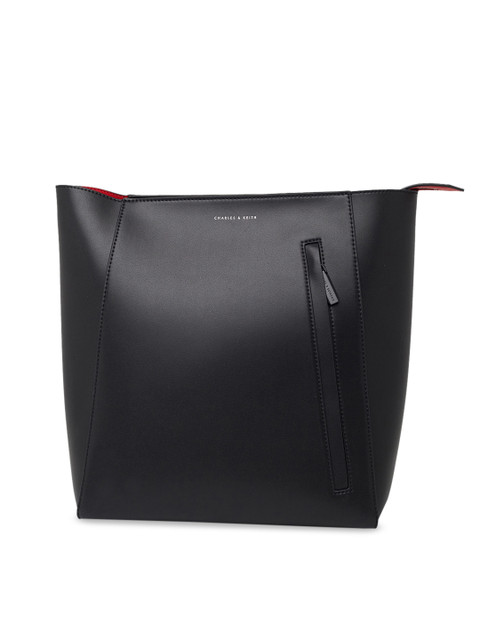

CHARLES & KEITH Black Solid Shoulder Bag