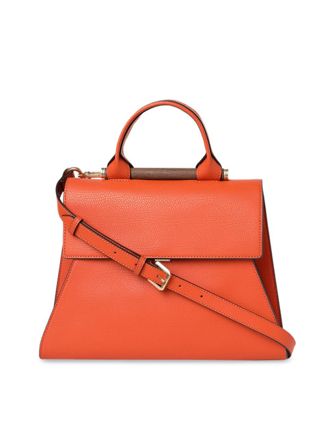 

CHARLES & KEITH Orange Solid Handheld Bag