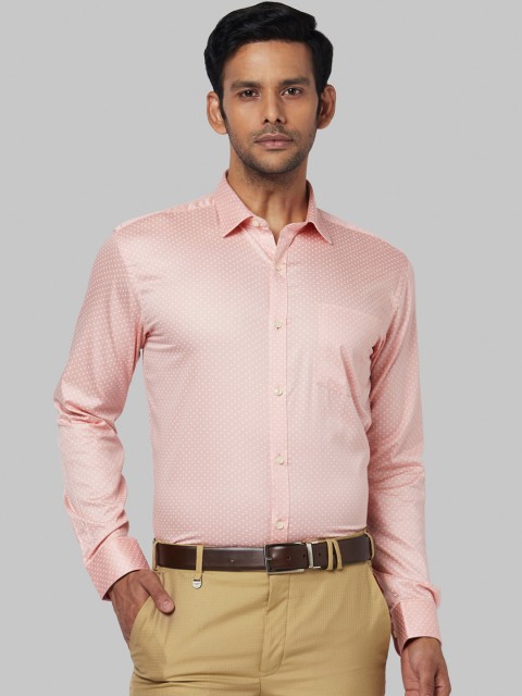 

Park Avenue Men Pink Slim Fit Printed Casual Shirt
