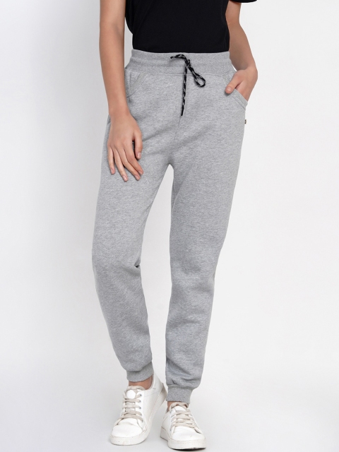 

FABNEST Women Grey Solid Straight-Fit Joggers