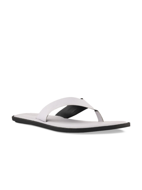 

SKO Men Grey Solid Leather Comfort Sandals