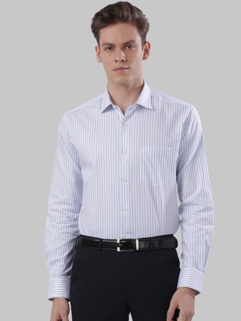

Park Avenue Men Blue Slim Fit Striped Formal Shirt