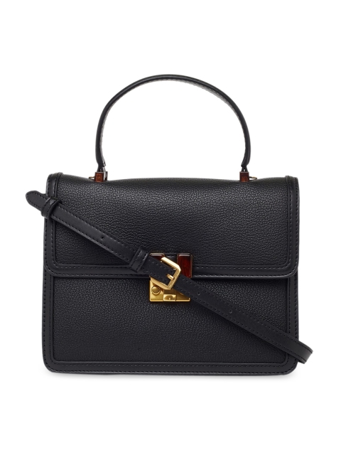 

CHARLES & KEITH Black Textured Satchel Bag